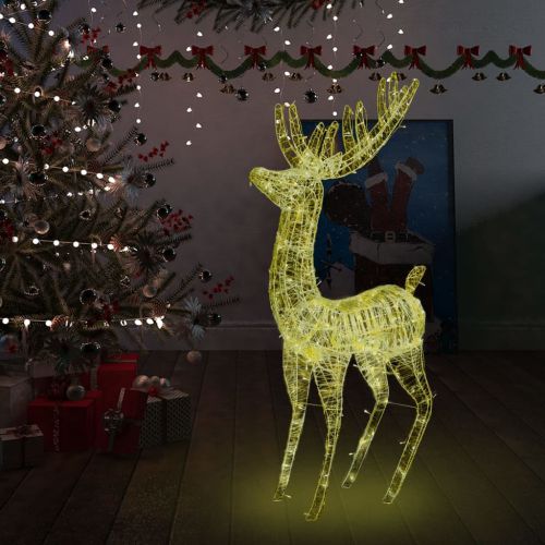 vidaXL Świąteczny renifer, akryl, 250 ciepłych białych LED, 180 cm