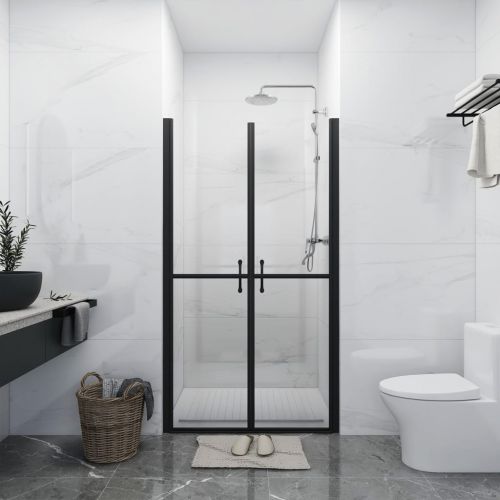 vidaXL Drzwi prysznicowe, przezroczyste, ESG, (78-81)x190 cm