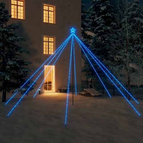 vidaXL Choinka z lampek, wewn./zewn., 800 niebieskich diod LED, 5 m