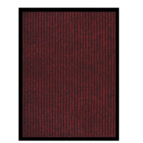 vidaXL Wycieraczka, prążkowana, czerwona, 60x80 cm