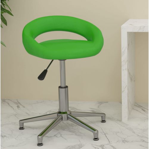 vidaXL Obrotowe krzesło biurowe, zielone, obite sztuczną skórą
