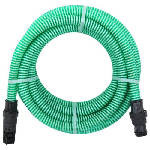 vidaXL Wąż ssący ze złączami z PVC, 4 m, 22 mm, zielony