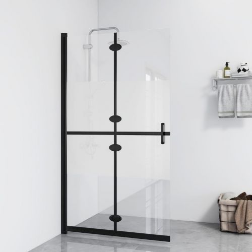 vidaXL Składana ścianka prysznicowa, pół mrożone szkło ESG, 120x190 cm