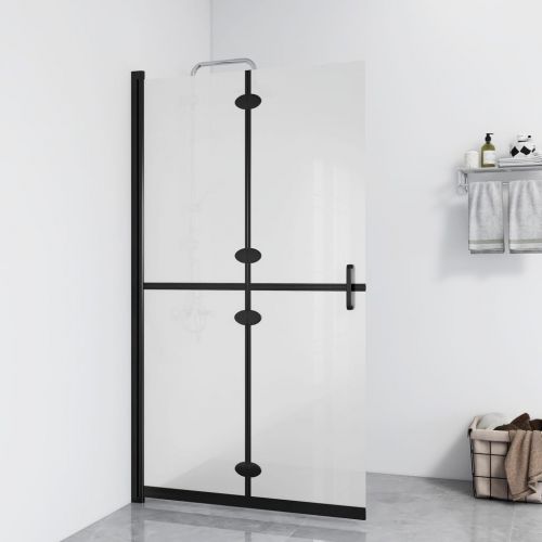vidaXL Składana ścianka prysznicowa, mrożone szkło ESG, 80x190 cm