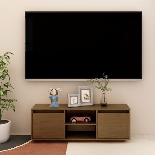 vidaXL Szafka pod TV, miodowy brąz, 110x30x40 cm, drewno sosnowe