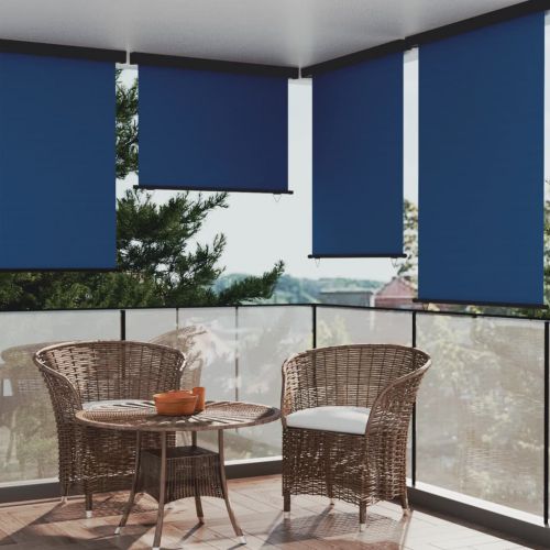 vidaXL Markiza boczna na balkon, 117 x 250 cm, niebieska