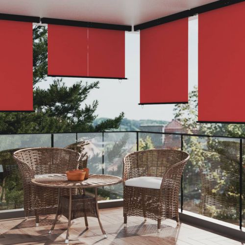 vidaXL Markiza boczna na balkon, 170 x 250 cm, czerwona