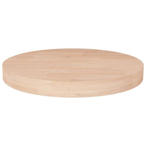 vidaXL Okrągły blat do stolika, Ø40x4 cm, surowe drewno dębowe