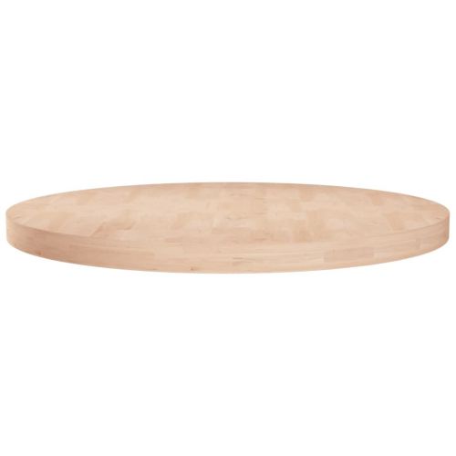 vidaXL Okrągły blat do stolika, Ø80x4 cm, surowe drewno dębowe