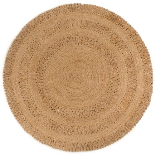 vidaXL Ręcznie pleciony dywan z juty, 180 cm, okrągły