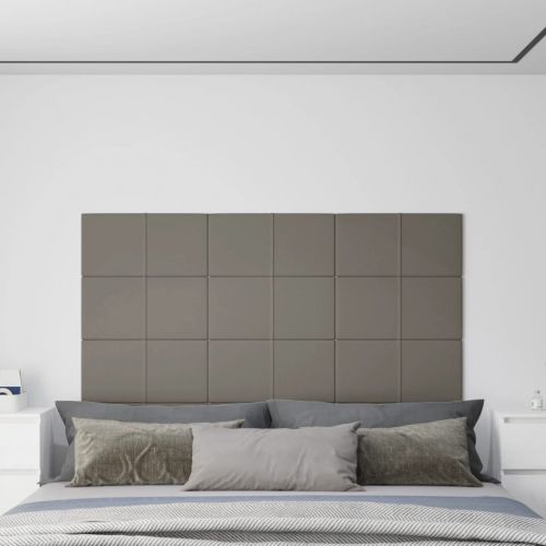 vidaXL Panele ścienne, 12 szt., jasnoszare, 60x30 cm, aksamit, 2,16 m²