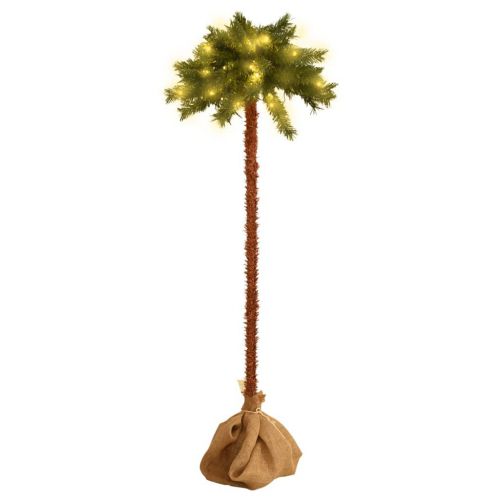 vidaXL Sztuczna palma z lampkami LED, 150 cm