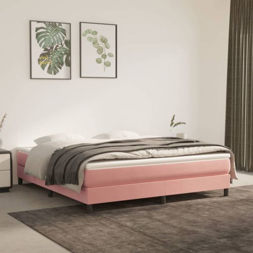 vidaXL Materac kieszeniowy, różowy, 180x200x20 cm, tkanina