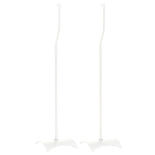 vidaXL Uniwersalne stojaki na głośniki, 2 szt., białe, 19x19x82-104 cm