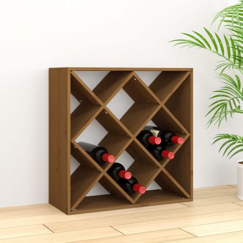 vidaXL Szafka na wino, miodowy brąz, 62x25x62 cm, drewno sosnowe