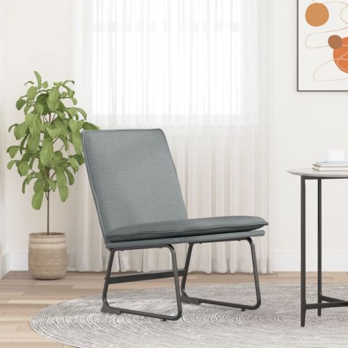 vidaXL Krzesło wypoczynkowe, jasnoszare, 52x75x76 cm, obite tkaniną