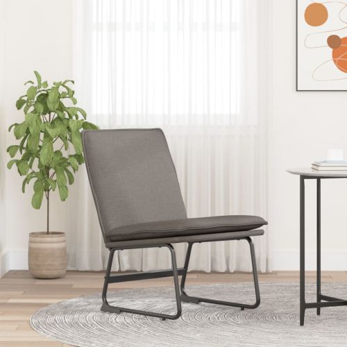 vidaXL Krzesło wypoczynkowe, taupe, 52x75x76 cm, obite tkaniną