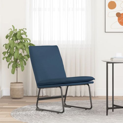 vidaXL Krzesło wypoczynkowe, niebieskie, 52x75x76 cm, obite tkaniną