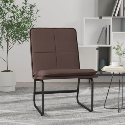 vidaXL Krzesło wypoczynkowe, brązowe, 54x75x76 cm, sztuczna skóra