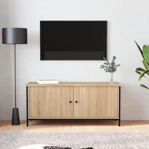 vidaXL Szafka pod TV, dąb sonoma, 102x35x45 cm materiał drewnopochodny