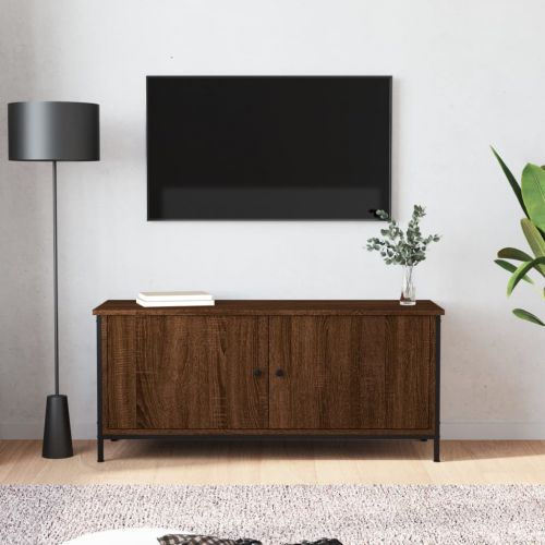 vidaXL Szafka TV, brązowy dąb, 102x35x45 cm, materiał drewnopochodny