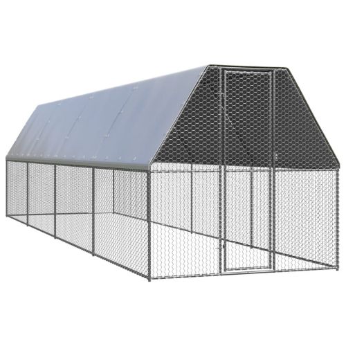 vidaXL Klatka dla kurcząt, 2x8x2 m, stal galwanizowana