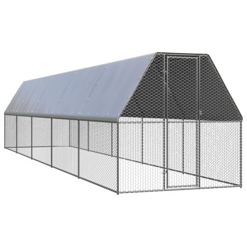 vidaXL Klatka dla kurcząt, 2x10x2 m, stal galwanizowana